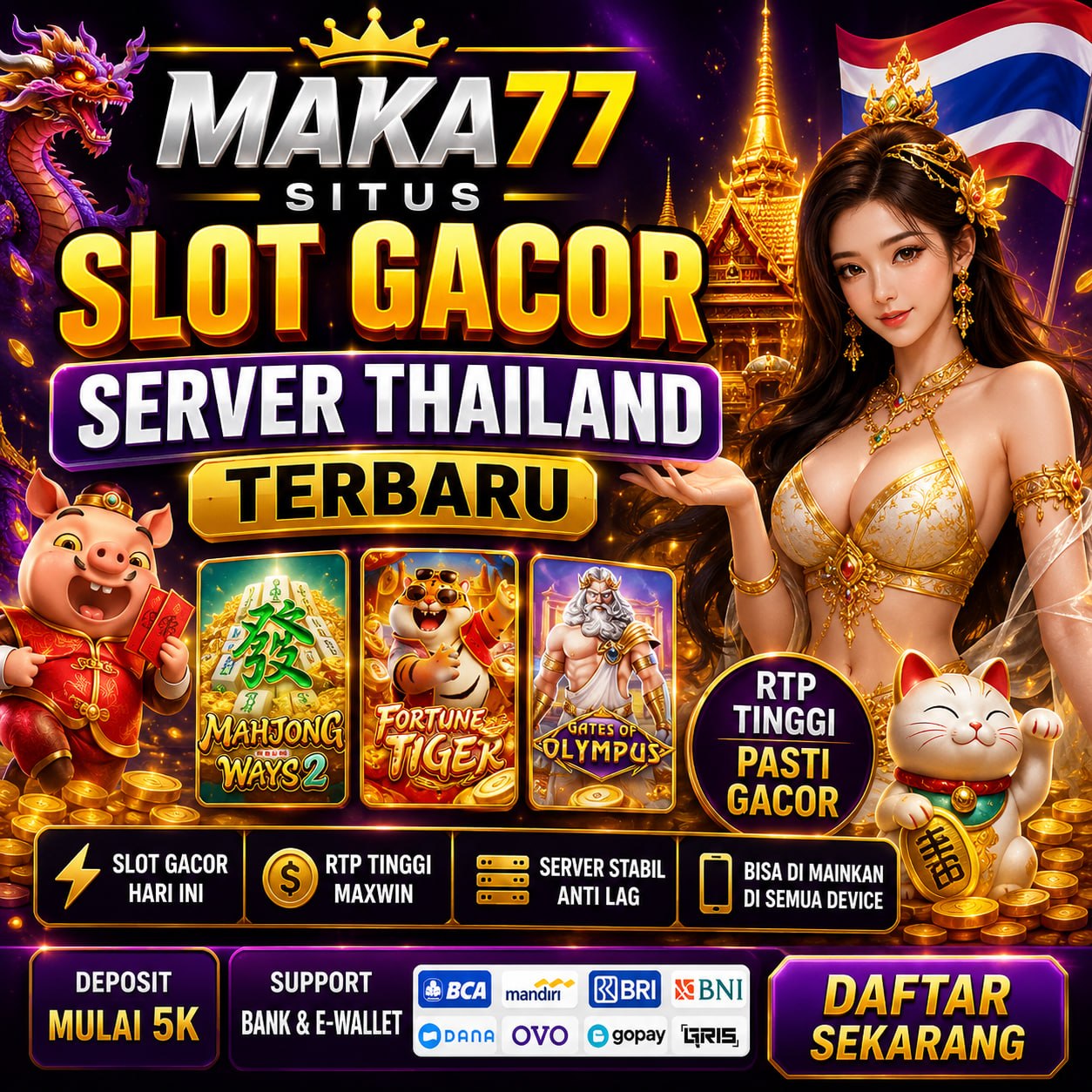 MAKA77 : Link Situs Slot Gacor Resmi SLOT88 Gampang Menang Server Thailand Terbaru